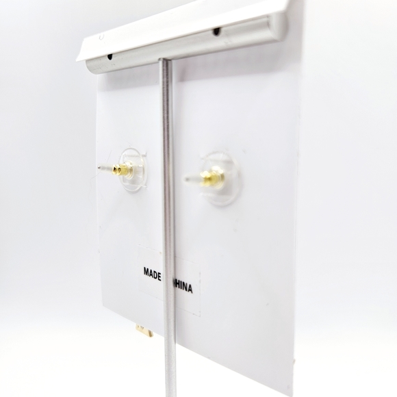 BaubleBar Golden Christmas Tree Earrings Pining for Presents New - Picture 4 of 4